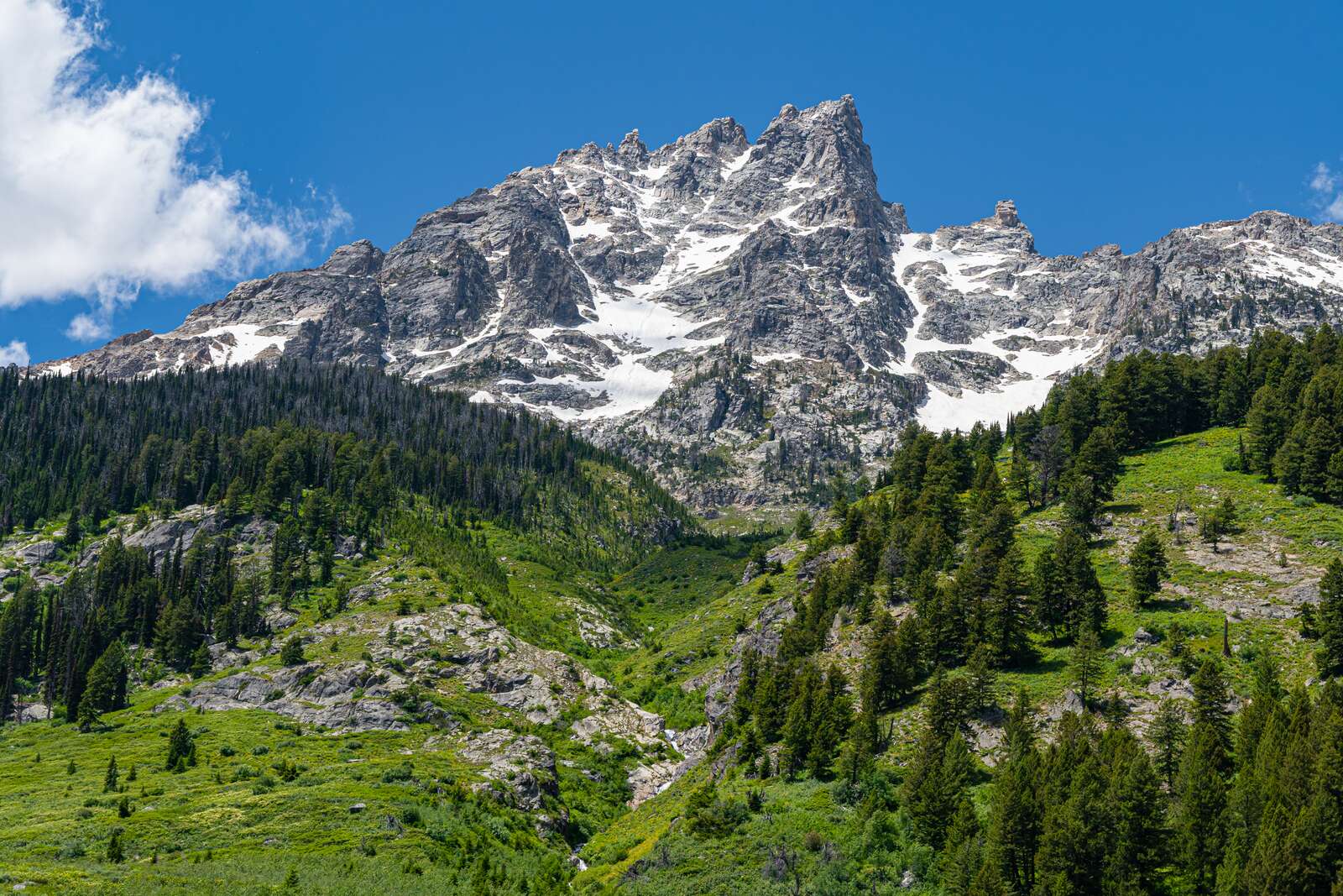 Mountain peak in Grand Teton National Park